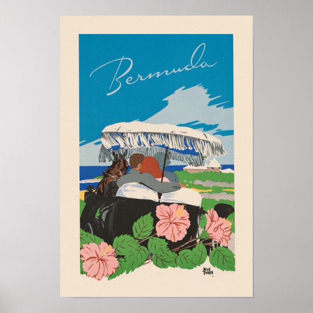 Affiche Bermudes | Vintage voyage (Devant)
