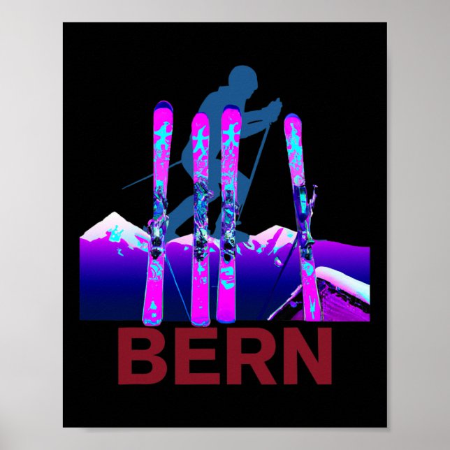 Affiche Bern Ski Et Snowboard Retro 90s Bern Ski (Devant)