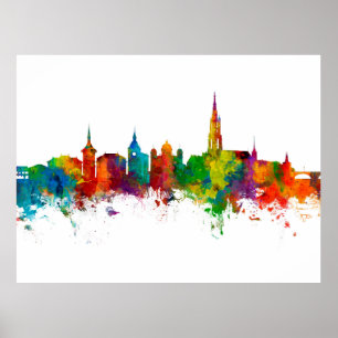 Affiche Berne Suisse Skyline