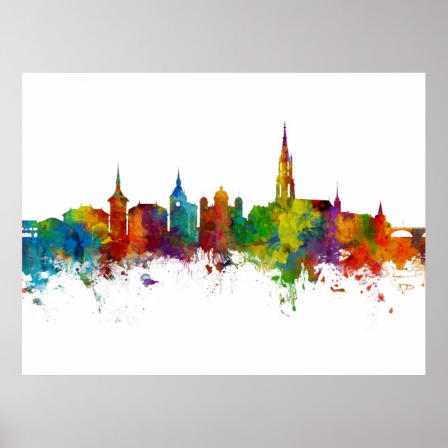 Affiche Berne Suisse Skyline (Devant)