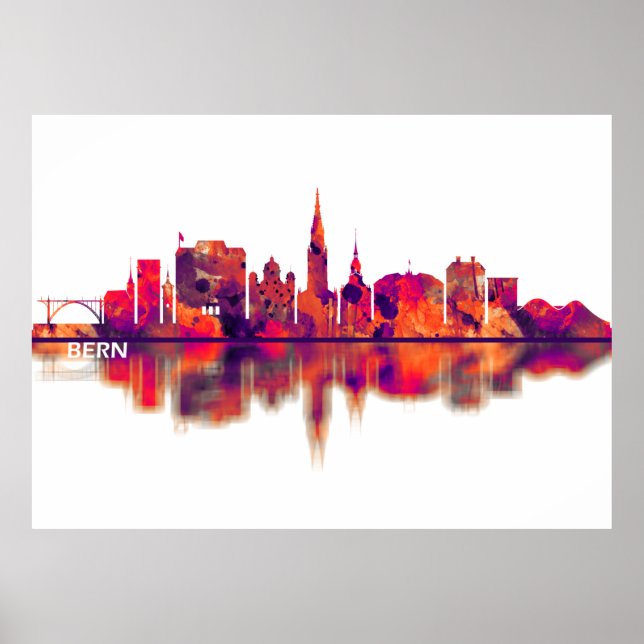 Affiche Berne Suisse Skyline (Devant)