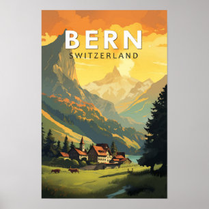 Affiche Berne Suisse Travel Art Vintage