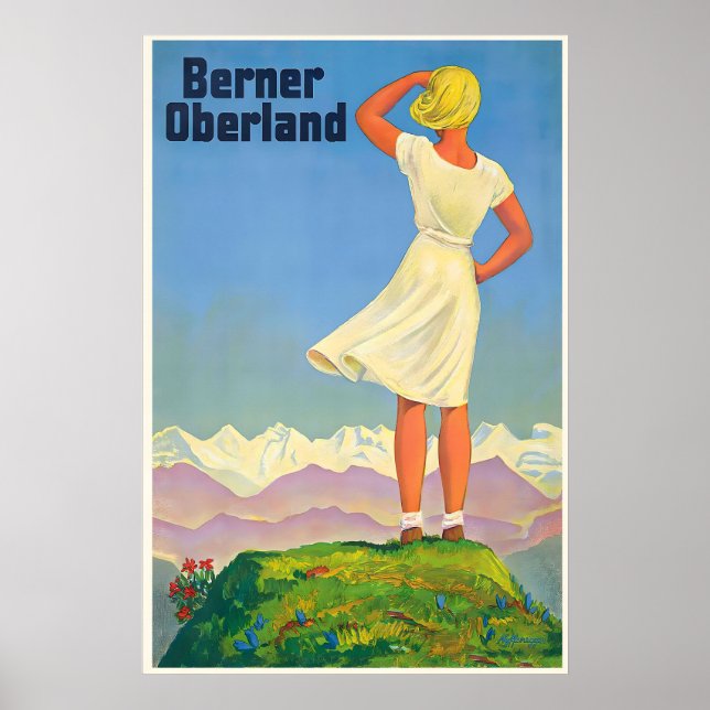 Affiche Berner Oberland Alpes suisses Suisse Monde (Devant)