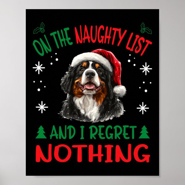 Affiche Bernese Mountain Christmas Chien race Designs Uni- (Devant)