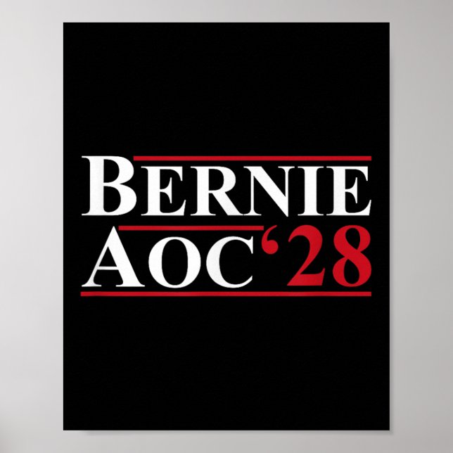 Affiche Bernie Aoc 2028 Bernie Sanders Alexandria Cortez P (Devant)