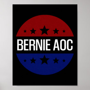 Affiche Bernie Aoc 2028 Bernie Sanders Alexandria Cortez P