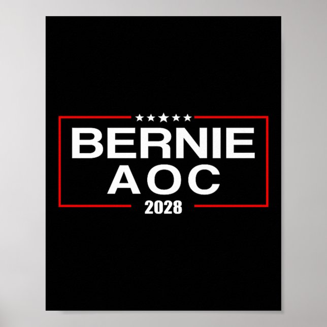 Affiche Bernie Aoc 2028 Bernie Sanders Alexandria Cortez P (Devant)