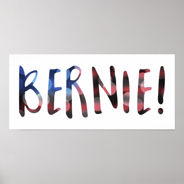 Affiche bernie sanders bokeh (Devant)