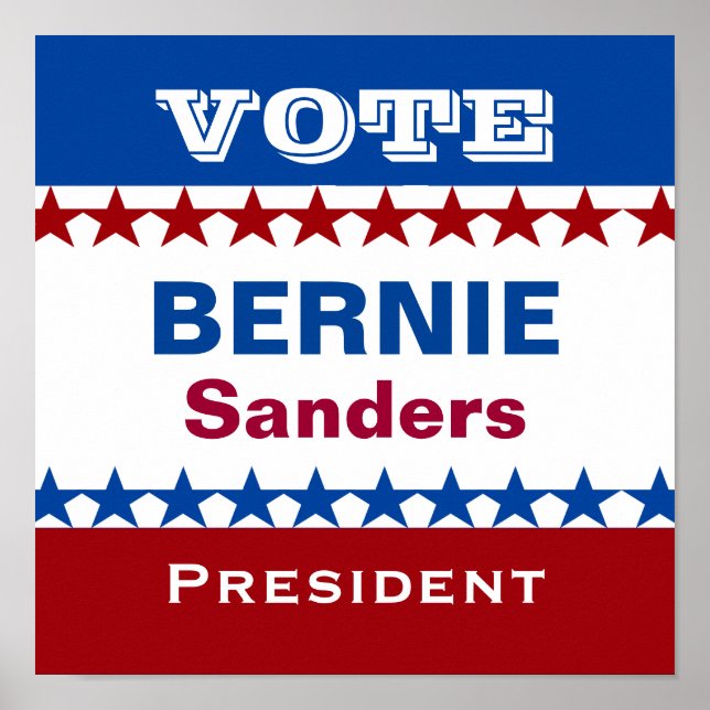 Affiche Bernie Sanders for President (Devant)