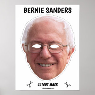 Affiche BERNIE SANDERS Masque d'Halloween