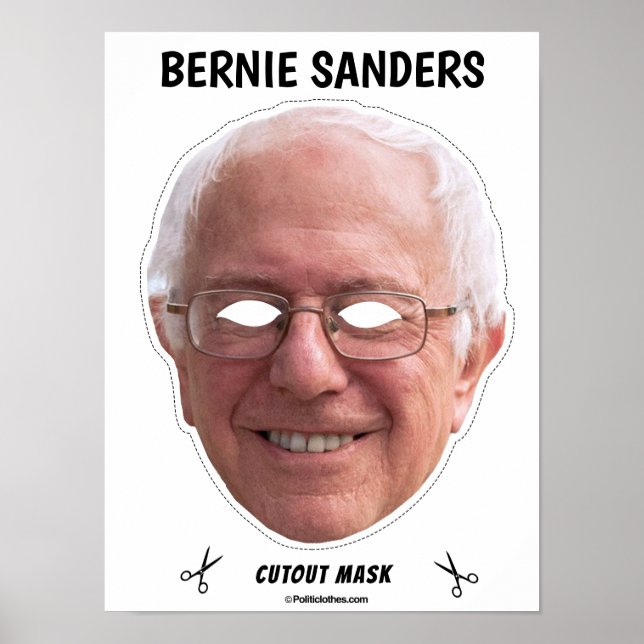Affiche BERNIE SANDERS Masque d'Halloween (Devant)