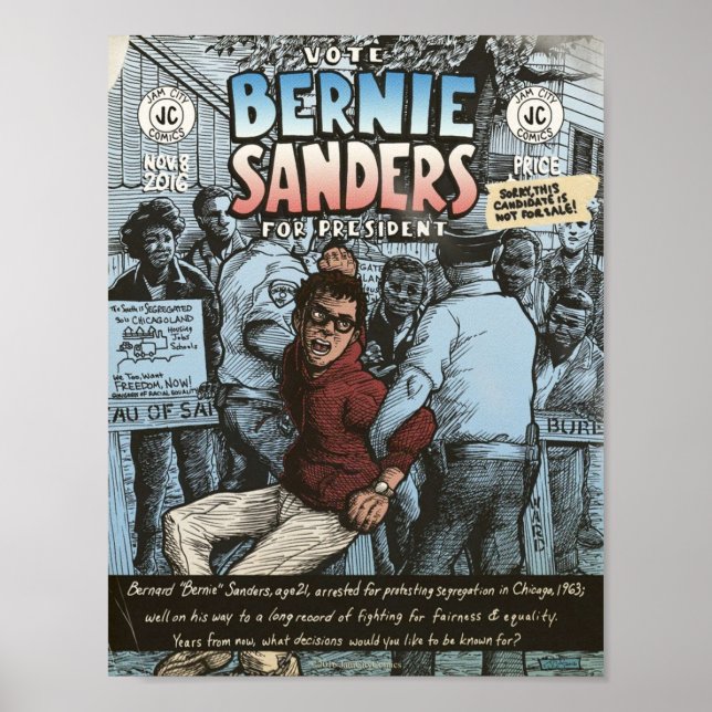 Affiche Bernie Sanders vers 1963 (Devant)