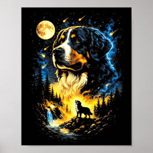 Affiche Bernois hurle à la lune vintage 90s