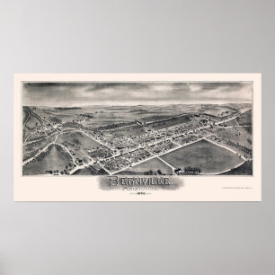 Affiche Bernville, carte panoramique de PA - 1898