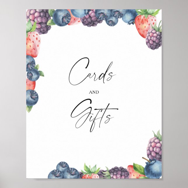 Affiche Berries - Cartes et Cadeaux (Devant)