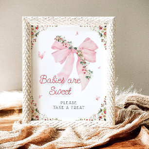 Affiche Berry fraise Sweet Bow Les bébés sont doux