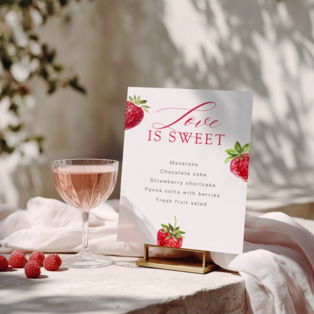 Affiche Berry in Love Bridal Shower Love is Sweet Dessert (Créateur téléchargé)