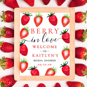 Affiche Berry In Love Fête des mariées fraise Bienvenue
