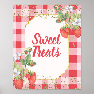 Affiche Berry Sweet Aquarelle fraise Sweet Traitements