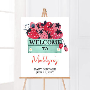Affiche Berry Sweet Baby shower Bienvenue