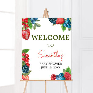 Affiche Berry Sweet Baby shower d'été Bienvenue