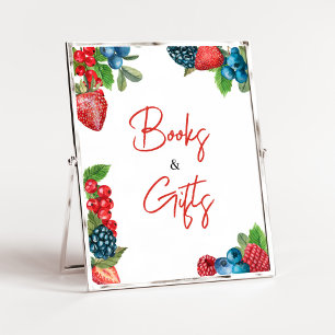 Affiche Berry Sweet Baby shower d'été Livres et cadeaux