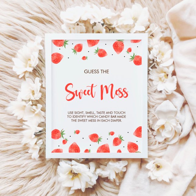 Affiche Berry Sweet Baby shower Devine Le doux signe de la (Créateur téléchargé)