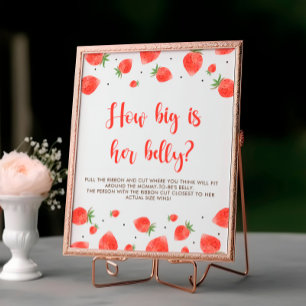 Affiche Berry Sweet Baby shower Jeu Signe De La Grosse Ven