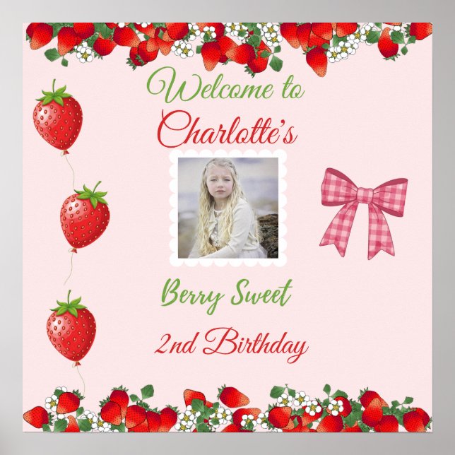 Affiche Berry Sweet Birthday Welcome Photo (Devant)