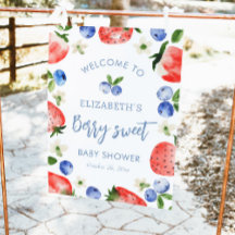 Berry Sweet Boy Baby shower Bienvenue
