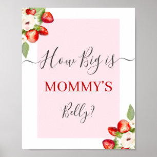 Affiche Berry Sweet How Big is Mommy's Belly sign