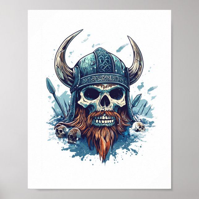 Affiche Berserker crâne viking (Devant)