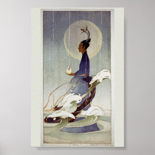 Affiche Bertha Boynton Lum - Asie - c1920 - Couleur de boi