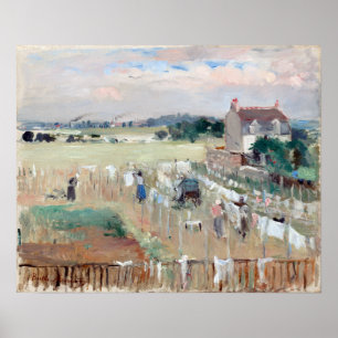 Affiche Berthe Morisot accroche la blanchisserie à sec