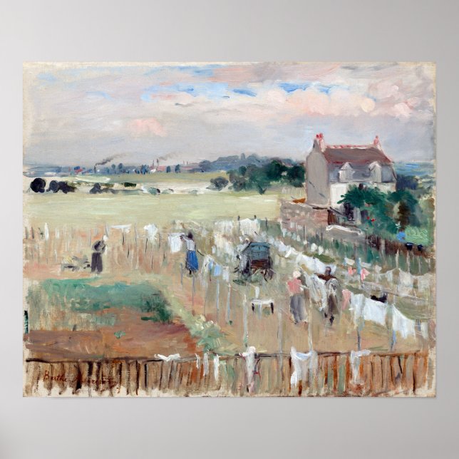 Affiche Berthe Morisot accroche la blanchisserie à sec (Devant)