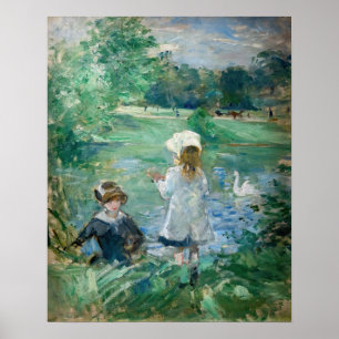Affiche Berthe Morisot - Au bord d'un lac