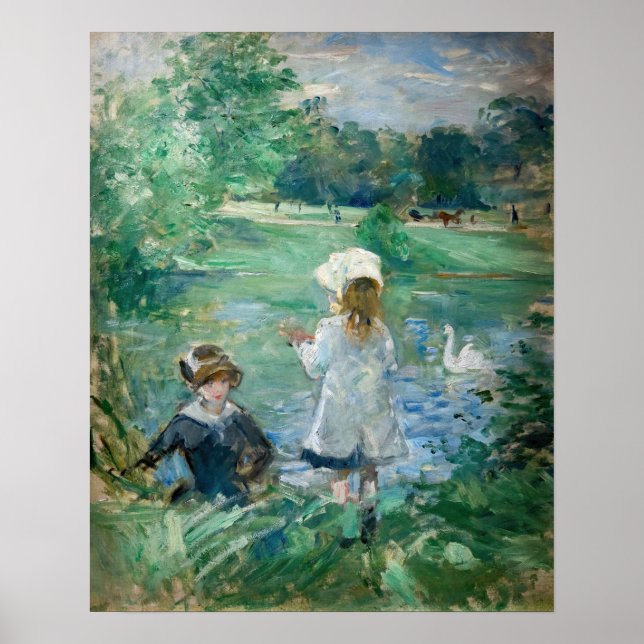 Affiche Berthe Morisot - Au bord d'un lac (Devant)