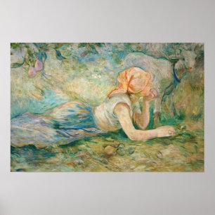 Affiche Berthe Morisot - Bergère Couchée