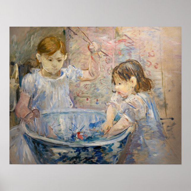 Affiche Berthe Morisot - Enfants à la vasque (Devant)