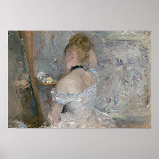 Affiche Berthe Morisot - Femme à sa Toilette (Devant)