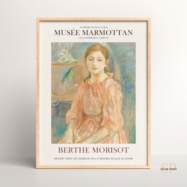 Affiche Berthe Morisot Fille avec Parakeart Imprimer (Créateur téléchargé)