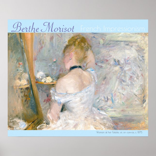 Affiche Berthe Morisot Française Impressionnisme Toilette  (Devant)