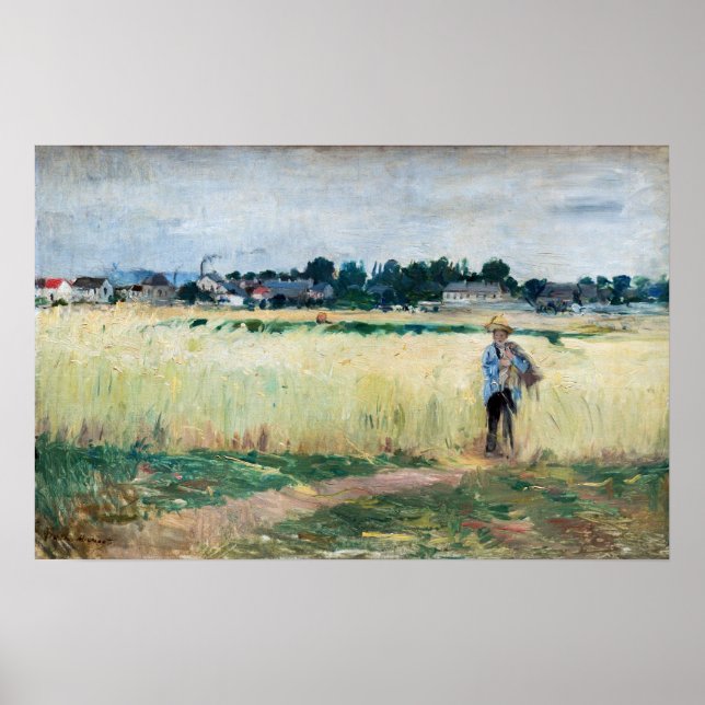 Affiche Berthe Morisot - In the Wheatfield at Gennevillier (Devant)