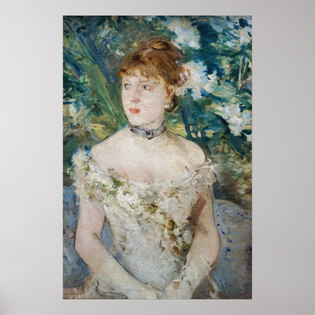 Affiche Berthe Morisot - Jeune fille en robe de bal (Devant)