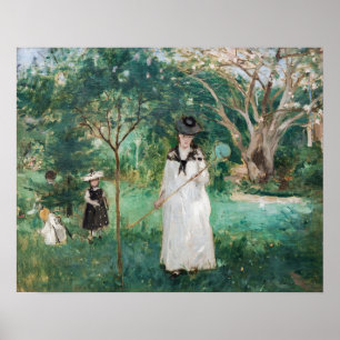 Affiche Berthe Morisot - La chasse aux papillons