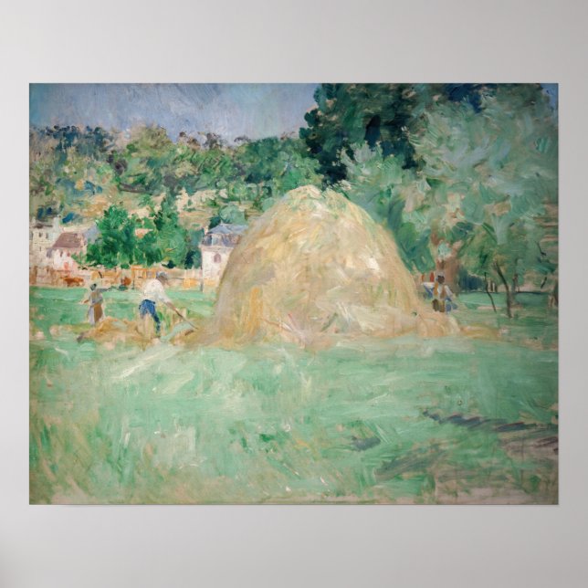 Affiche Berthe Morisot - Les piles de Haystacks à Bougival (Devant)