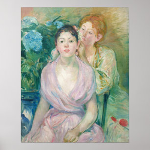 Affiche Berthe Morisot - L'Hortensia / Les Deux Sœurs
