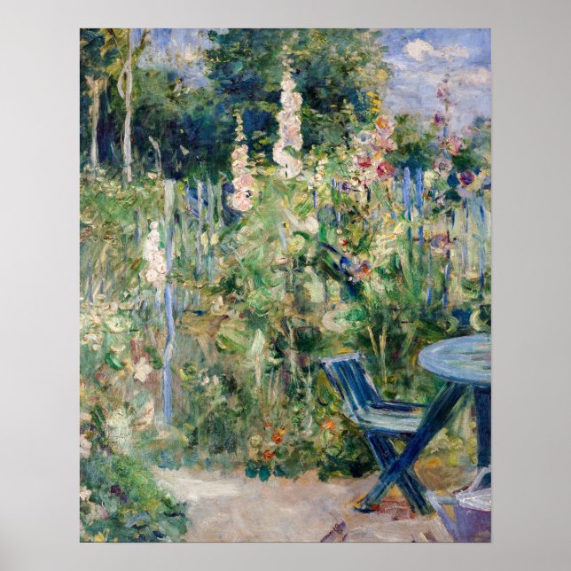 Affiche Berthe Morisot - Roses Trémières (Devant)