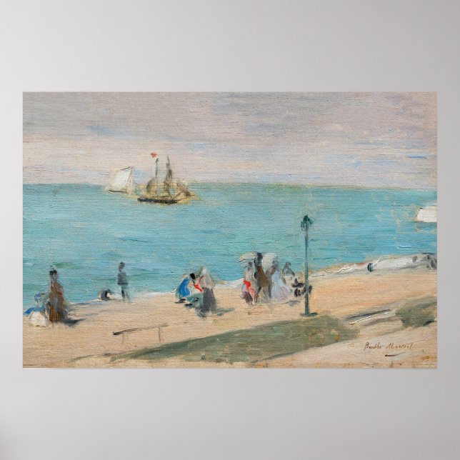 Affiche Berthe Morisot - Sur la plage aux Petites-Dalles (Devant)