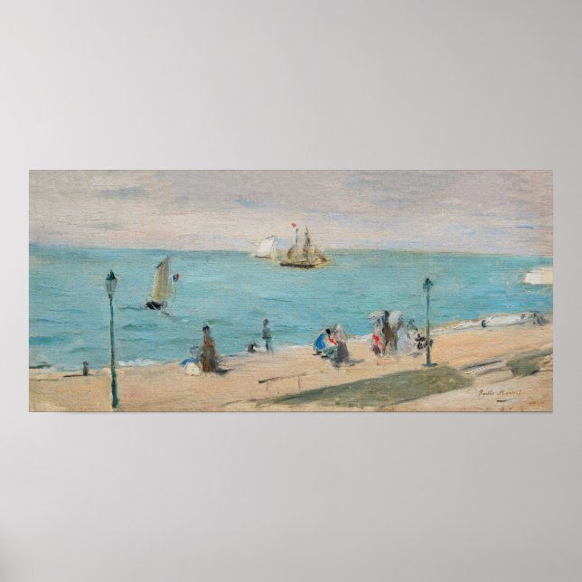 Affiche Berthe Morisot - Sur la plage, Les Petites-Dalles (Devant)